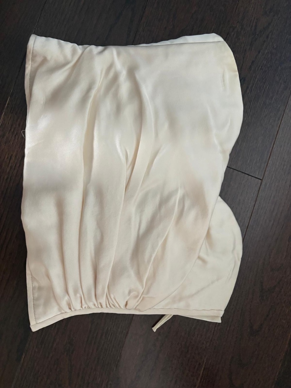 Cream silk bustier